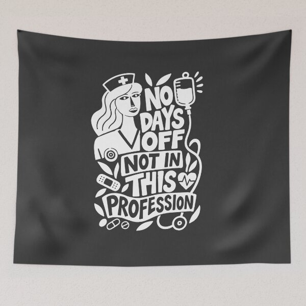 Item preview, No Days Off Not In This Profession — Funny Nurse Gift | RN Shirt Nurse Humor White Version designed and sold by KiwyStudio.