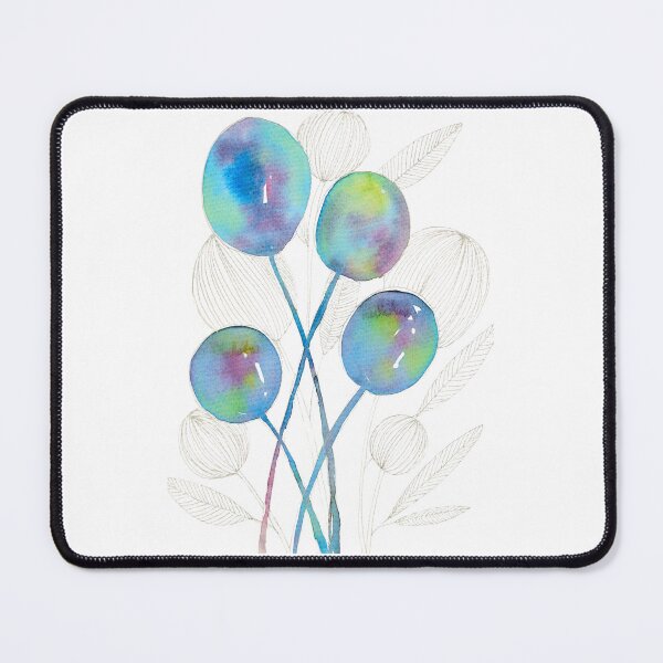 Item preview, Blue Botanical Seed Pods: Watercolour Line Art designed and sold by ArithraStudio.
