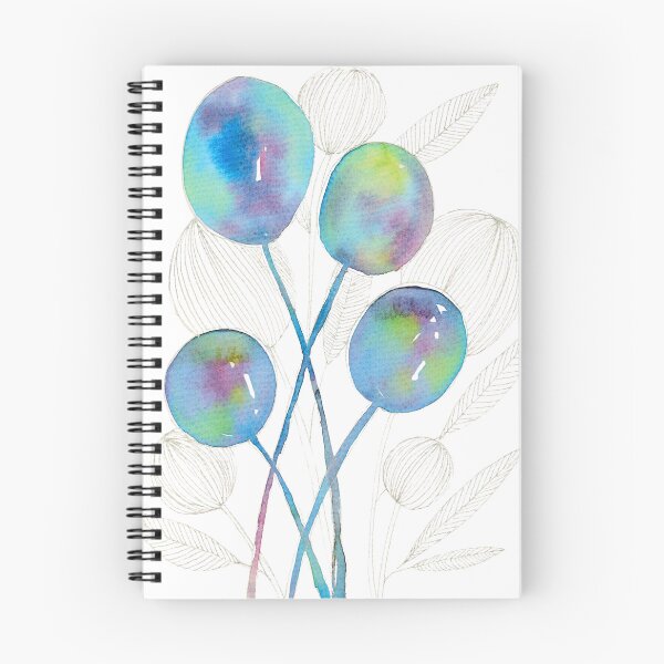 Item preview, Blue Botanical Seed Pods: Watercolour Line Art designed and sold by ArithraStudio.