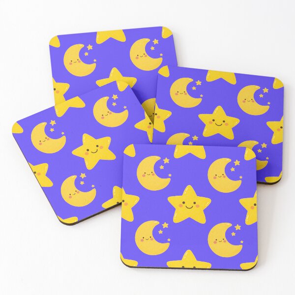 Item preview, Kawaii Moon and Stars Celestial Pattern designed and sold by jianina-alondra.