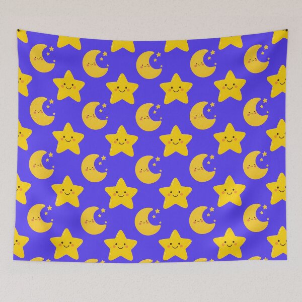 Item preview, Kawaii Moon and Stars Celestial Pattern designed and sold by jianina-alondra.