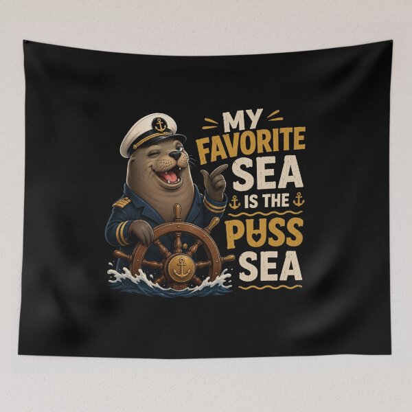 Item preview, My  Favorite Sea is The Puss-Sea designed and sold by TheEndDesign.
