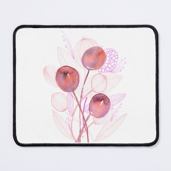 Item preview, Pink Botanical Seed Pods: Watercolour Line Art designed and sold by ArithraStudio.