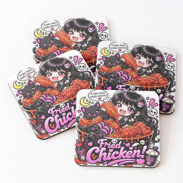 Item preview, Goth Food Gremlin Loves Fried Chicken designed and sold by AnnekeJordaan.