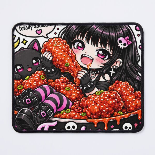 Item preview, Goth Food Gremlin Loves Fried Chicken designed and sold by AnnekeJordaan.