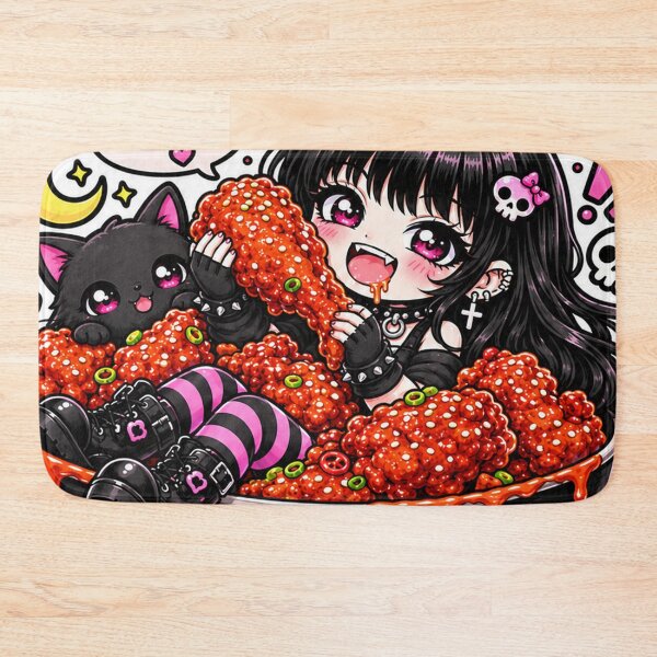 Item preview, Goth Food Gremlin Loves Fried Chicken designed and sold by AnnekeJordaan.