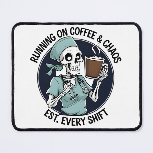 Item preview, Funny Nurse Skeleton Coffee Chaos Humor Gift Mug Tee designed and sold by Chuanski2405.