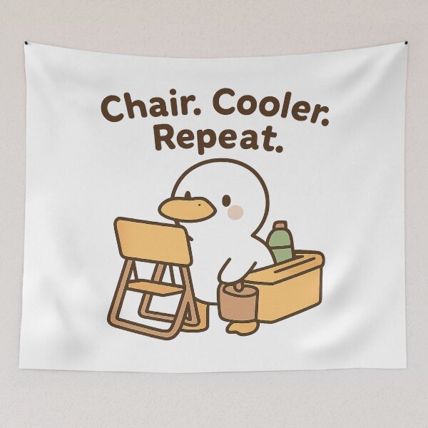 Item preview, Chair Cooler Repeat Marching Band Parent Sticker designed and sold by Ainbowz-Artwork.