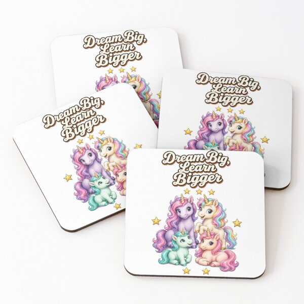 Item preview, Dream Big, Learn Bigger – Cute Unicorn & 7 Stars Cottagecore Design designed and sold by Cartoon art with a purpose ❤️ Supporting Althea’s friends .