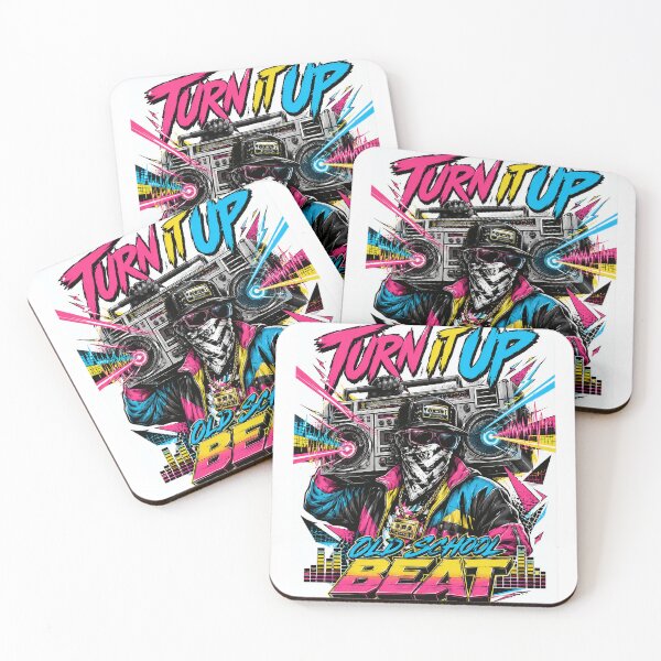 Item preview, Turn It Up Old School Beat 80s 90s Boombox designed and sold by Freestyle Prints.