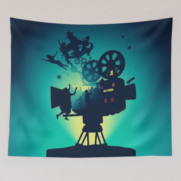 Item preview, Magical Cinema Projector Silhouette Hollywood Art designed and sold by Cine8.