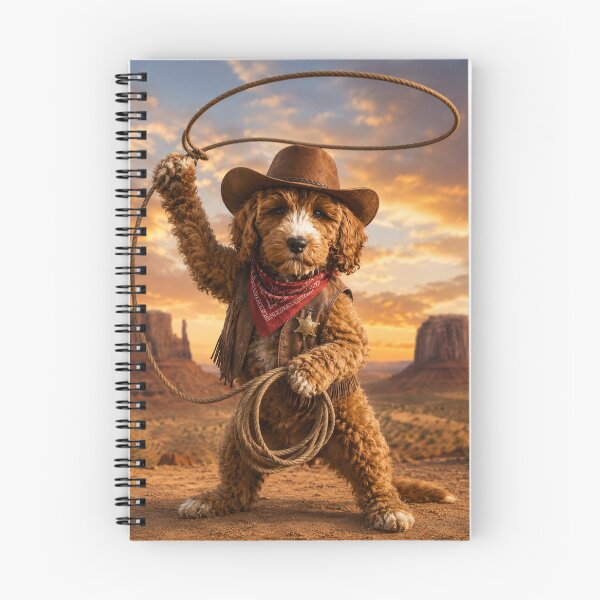 Item preview, Cockapoo Cowboy with Lasso at Sunset designed and sold by Paul Thompson Photography.