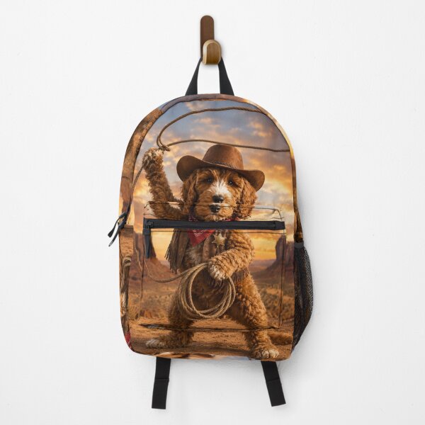 Item preview, Cockapoo Cowboy with Lasso at Sunset designed and sold by Paul Thompson Photography.