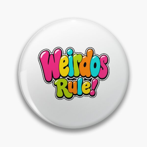 Item preview, Wierdos Rule Groovy Rainbow Bubble Letters designed and sold by BearLoveDesign.