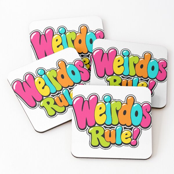 Item preview, Wierdos Rule Groovy Rainbow Bubble Letters designed and sold by BearLoveDesign.