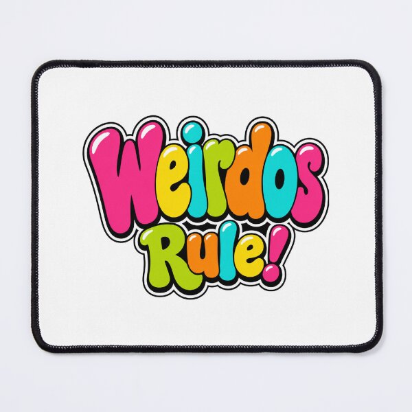 Item preview, Wierdos Rule Groovy Rainbow Bubble Letters designed and sold by BearLoveDesign.