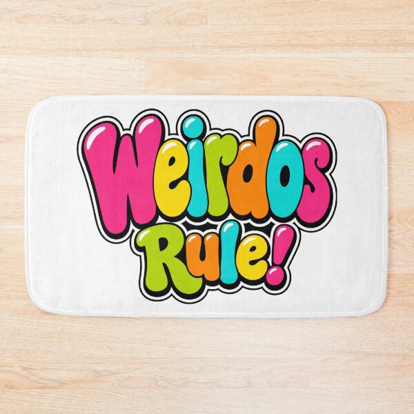 Item preview, Wierdos Rule Groovy Rainbow Bubble Letters designed and sold by BearLoveDesign.