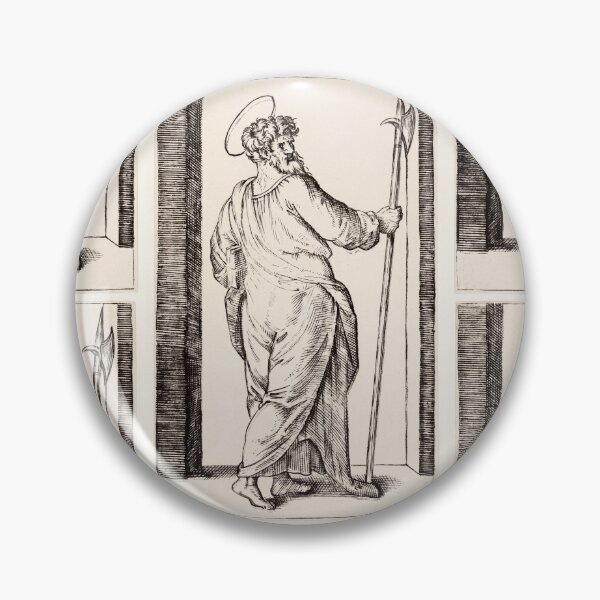 Item preview, Standing Saint With Halberd and Halo designed and sold by artofuniverse.