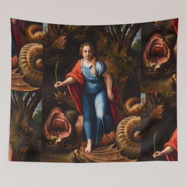 Item preview, Saint Margaret Triumphing Over the Dragon designed and sold by artofuniverse.