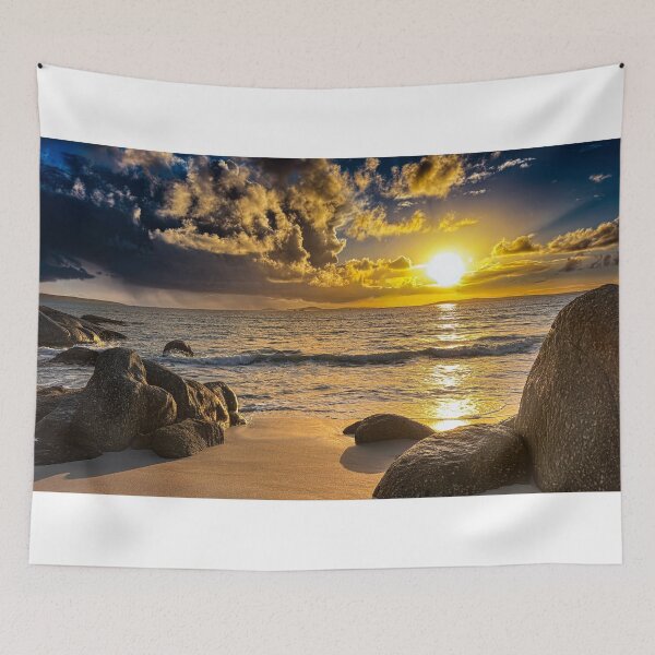Item preview, Sunset at the beach with storm clouds designed and sold by Faith Based Decor .