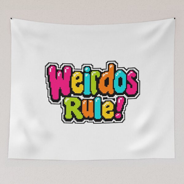Item preview, Weirdos Rule 8-Bit Arcade Typography designed and sold by BearLoveDesign.