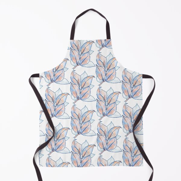 Item preview, Blue Peach Botanical Leaves: Watercolour Line Art designed and sold by ArithraStudio.