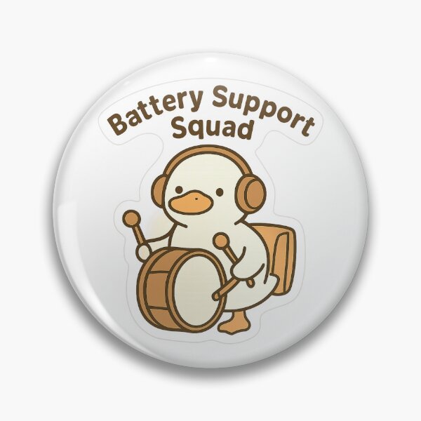 Item preview, Battery Support Squad Duck Percussion Tee designed and sold by Ainbowz-Artwork.