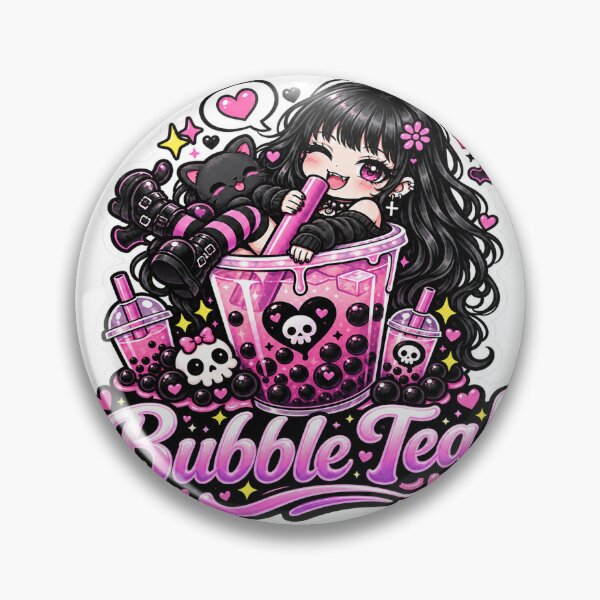 Item preview, Goth Food Gremlin Loves Bubble Tea designed and sold by AnnekeJordaan.