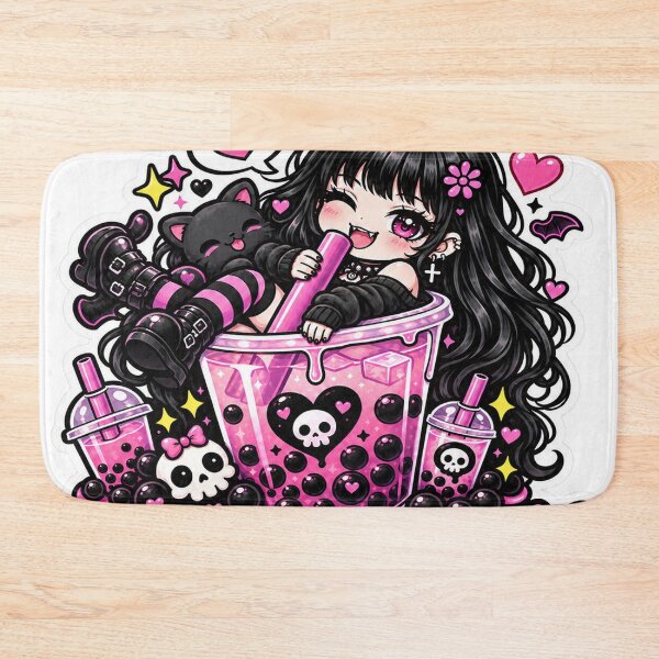 Item preview, Goth Food Gremlin Loves Bubble Tea designed and sold by AnnekeJordaan.