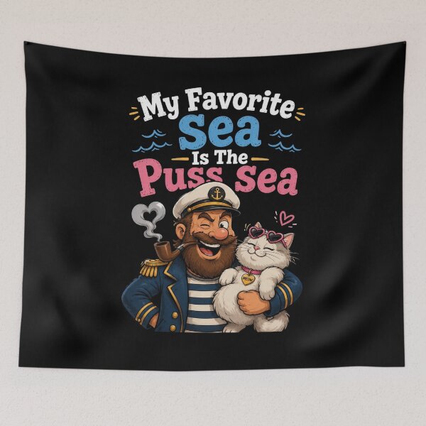 Item preview, My  Favorite Sea is The Puss-Sea designed and sold by TheEndDesign.