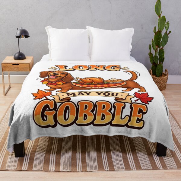 Item preview, Long May You Gobble Thanksgiving Dachshund | Funny Weiner Dog Turkey designed and sold by KnrNazimTHRE4DS.