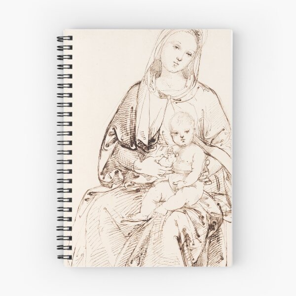 Item preview, Madonna and Child Ink Drawing designed and sold by artofuniverse.