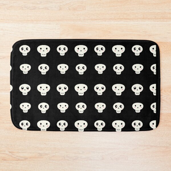 Item preview, Cute Kawaii Skull Seamless Halloween Pattern with Blushing Cheeks designed and sold by MathuraPresent.