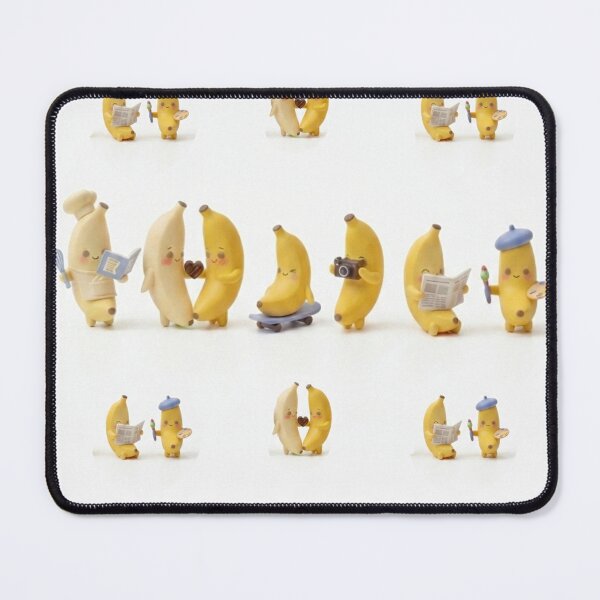 Item preview, Cute Miniature Banana Characters Living Their Best Life - Fun Hobbies Pattern designed and sold by The Mandala Oasis.