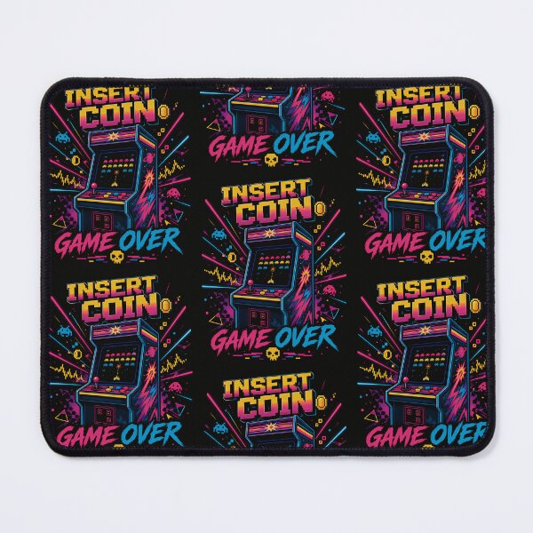 Item preview, Retro Arcade Game Over Neon Vaporwave Aesthetic designed and sold by Freestyle Prints.