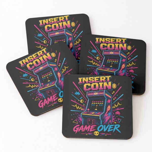 Item preview, Retro Arcade Game Over Neon Vaporwave Aesthetic designed and sold by Freestyle Prints.