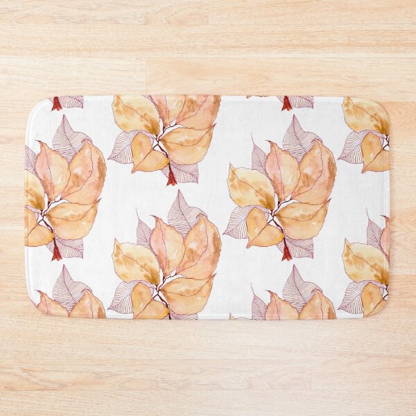 Item preview, Peach Pink Botanical Leaves: Watercolour Line Art designed and sold by ArithraStudio.