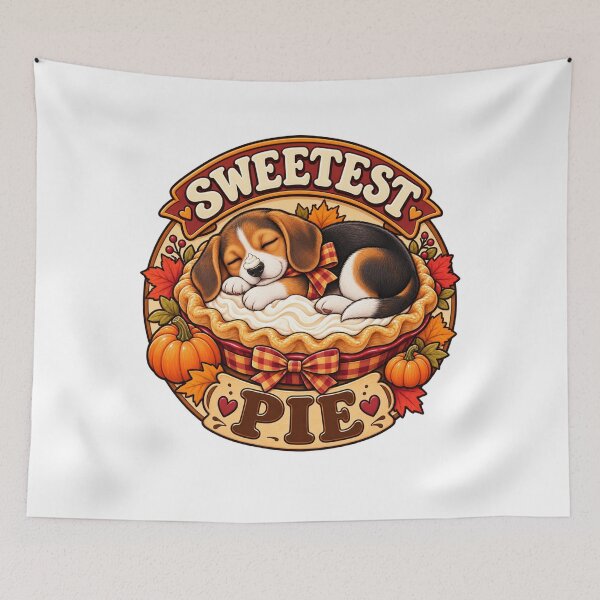 Item preview, Sweetest Pie Thanksgiving Beagle Puppy | Cute Beagle Pumpkin Pie Dog designed and sold by KnrNazimTHRE4DS.