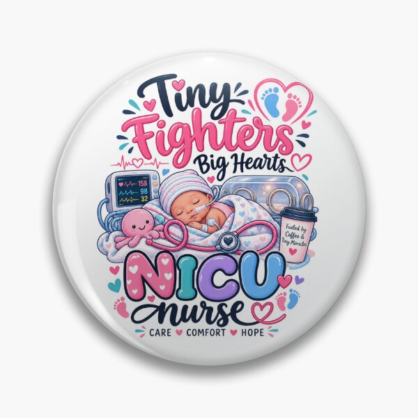 Item preview, Tiny Fighters Big Hearts NICU Nurse designed and sold by Nurse Vibes Studio.