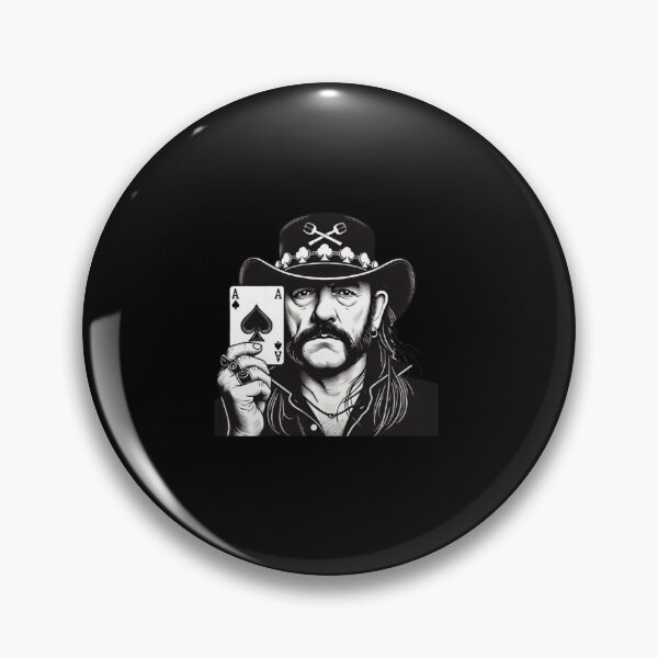 Item preview, Lemmy Kilmister Ace od Spades (Motörhead) Black & White Active designed and sold by krowsunna.