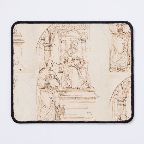 Item preview, Enthroned Madonna and Child with Saint designed and sold by artofuniverse.