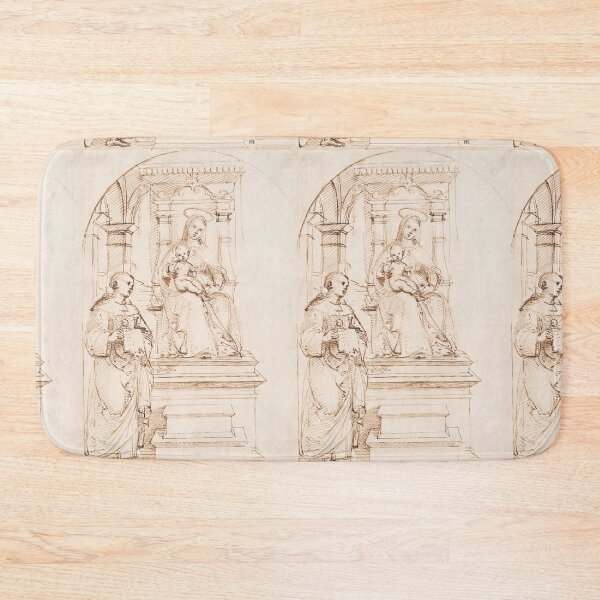 Item preview, Enthroned Madonna and Child with Saint designed and sold by artofuniverse.