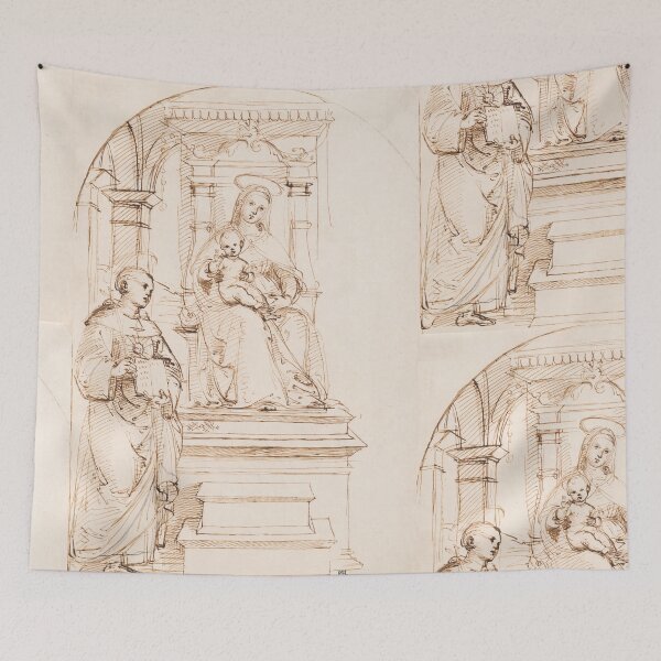 Item preview, Enthroned Madonna and Child with Saint designed and sold by artofuniverse.
