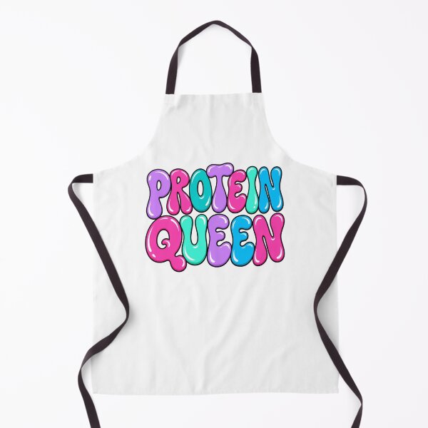 Item preview, Protein Queen Retro Y2K Fitness Girl Bubble Typography Gym Workout Design designed and sold by DijaMar.
