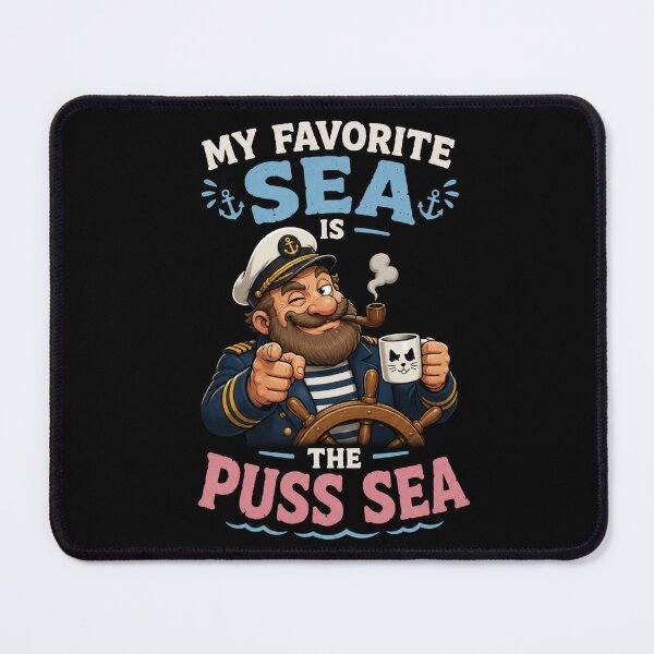 Item preview, My  Favorite Sea is The Puss-Sea designed and sold by TheEndDesign.