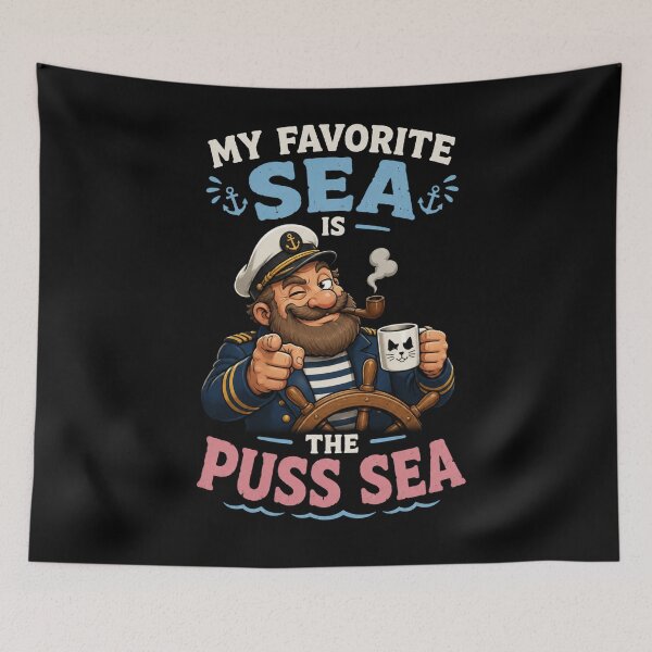 Item preview, My  Favorite Sea is The Puss-Sea designed and sold by TheEndDesign.