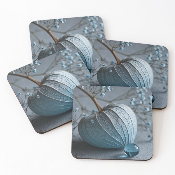 Item preview, Blue Physalis Lantern Water Drop Gypsophila Still Life Art designed and sold by LYAN-STORE.