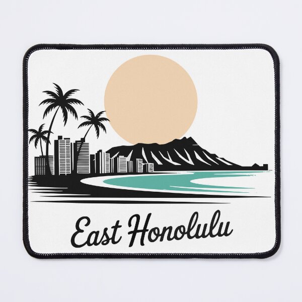 Item preview, East Honolulu Hawaii Skyline Silhouette Art designed and sold by MoonSkyArt.