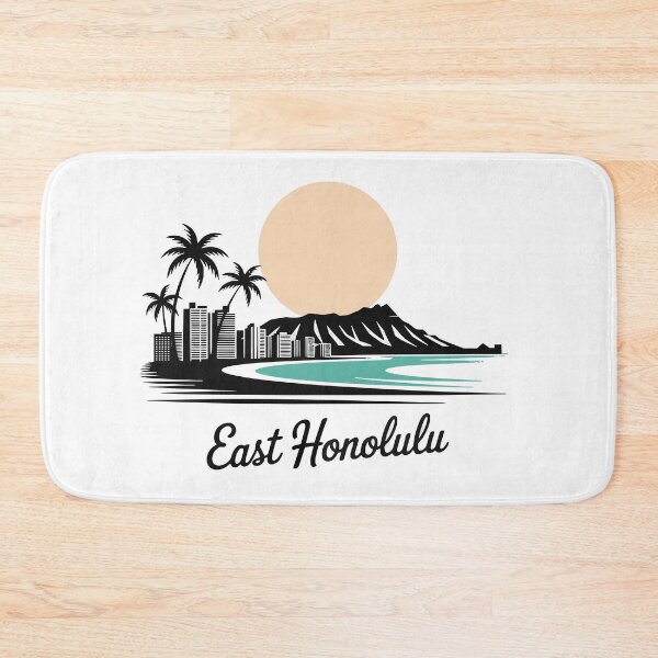 Item preview, East Honolulu Hawaii Skyline Silhouette Art designed and sold by MoonSkyArt.
