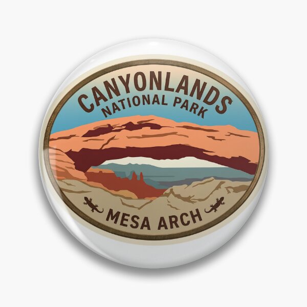 Item preview, Canyonlands National Park Mesa Arch Utah Retro Desert Badge designed and sold by LittleArij.